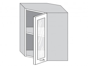 1.60.3у Шкаф настенный (h=720) угловой на 600мм со стекл. дверцей в Чесме - chesma.magazinmebel.ru | фото