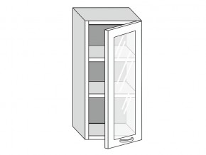 19.40.3 Шкаф настенный (h=913) на 400мм с 1-ой стекл. дверцей в Чесме - chesma.magazinmebel.ru | фото