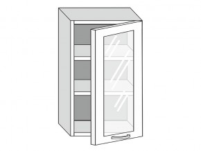 19.50.3 Шкаф настенный (h=913) на 500мм с 1-ой стекл. дверцей в Чесме - chesma.magazinmebel.ru | фото