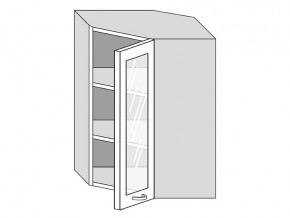 19.60.3у Шкаф настенный (h=913) угловой на 600мм со стекл. дверцей в Чесме - chesma.magazinmebel.ru | фото