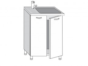 2.60.2м Шкаф-стол на 600мм под врезную мойку с 2-мя дверцами в Чесме - chesma.magazinmebel.ru | фото