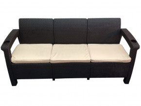 Диван Yalta Sofa 3 Set шоколадный в Чесме - chesma.magazinmebel.ru | фото