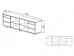 Комодино Moderno-2200 Ф1 в Чесме - chesma.magazinmebel.ru | фото - изображение 3