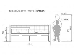 Кровать-тахта мягкая Svogen с ящиками и бортиком бежево-белый в Чесме - chesma.magazinmebel.ru | фото - изображение 2