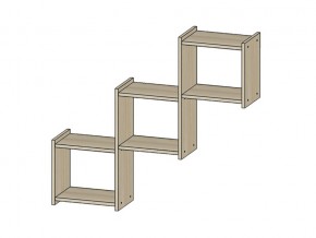 Полка Квадро ясень шимо светлый в Чесме - chesma.magazinmebel.ru | фото