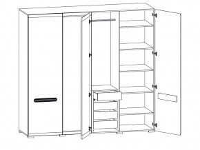 Шкаф 205-SZF2D2L/21/22 Ацтека белый в Чесме - chesma.magazinmebel.ru | фото - изображение 2