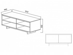 Тумба для ТВА Moderno-1200 Ф6 в Чесме - chesma.magazinmebel.ru | фото - изображение 4