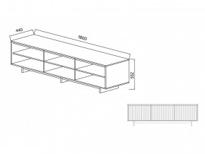 Тумба для ТВА Moderno-1800 Ф5 в Чесме - chesma.magazinmebel.ru | фото - изображение 5
